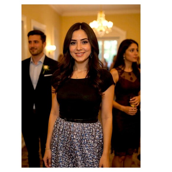 Mixt By Heidi Weisel Women's Black Knit Multicolor Tafetta Dress Missing Belt M - Picture 1 of 8